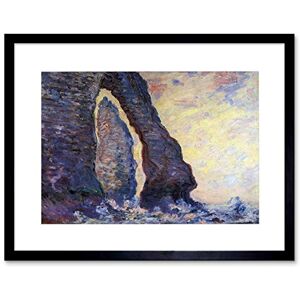 Wee Blue Coo CLAUDE MONET LA PORTE D'AVAL NEEDLE AT ETRETAT BLACK FRAMED ART PRINT B12X2520 Wee Blue Coo CLAUDE MONET LA PORTE D'AVAL NEEDLE AT ETRETAT BLACK FRAMED ART PRINT B12X2520