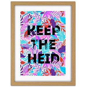 Wee Blue Coo Woven Flower Typography Scotland Keep Heid Artwork Framed Wall Art Print 18X24 Inch Wee Blue Coo Woven Flower Typography Scotland Keep Heid Artwork Framed Wall Art Print 18X24 Inch