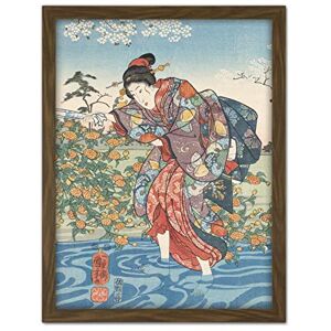 Artery8 Kuniyoshi Ide Tama River Yamashiro Province Artwork Framed Wall Art Print 18X24 Inch Artery8 Kuniyoshi Ide Tama River Yamashiro Province Artwork Framed Wall Art Print 18X24 Inch