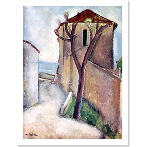 Wee Blue Coo Amedeo Modigliani Tree House Old Master Large Framed Art Print Poster Wall Decor 18x24 inch Wee Blue Coo Amedeo Modigliani Tree House Old Master Large Framed Art Print Poster Wall Decor 18x24 inch