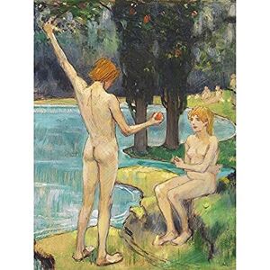 Artery8 Hofmann Adam Eve Paradise Painting Art Print Canvas Premium Wall Decor Poster Mural Artery8 Hofmann Adam Eve Paradise Painting Art Print Canvas Premium Wall Decor Poster Mural