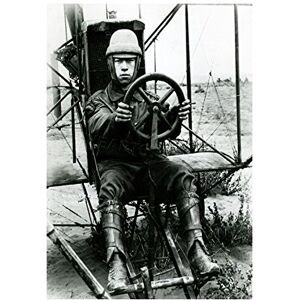 Wee Blue Coo Vintage Photo Pilot Flying Machine Plane Wheel Weird Cool Wall Art Print Wee Blue Coo Vintage Photo Pilot Flying Machine Plane Wheel Weird Cool Wall Art Print