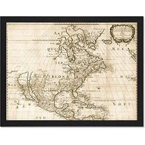 Wee Blue Coo Travel Map North America Amérique Historical 1650 Art Large Framed Art Print Poster Wall Decor 18x24 inch Wee Blue Coo Travel Map North America Amérique Historical 1650 Art Large Framed Art Print Poster Wall Decor 18x24 inch