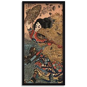 Fine Art Prints Kuniyoshi Water Margin Hero Yang Lin Suikoden Painting Framed Wall Art Print Long 25X12 Inch Fine Art Prints Kuniyoshi Water Margin Hero Yang Lin Suikoden Painting Framed Wall Art Print Long 25X12 Inch