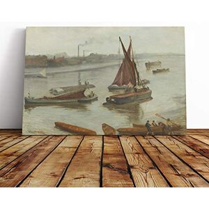 Big Box Art Canvas Print Wall Art James McNeill Whistler Old Battersea Reach Mounted & Stretched Box Frame Picture Home Decor for Kitchen, Living Room, Bedroom, Hallway, Multi-Colour, 24x16 Inch Big Box Art Canvas Print Wall Art James McNeill Whistler Old Battersea Reach Mounted & Stretched Box Frame Picture Home Decor for Kitchen, Living Room, Bedroom, Hallway, Multi-Colour, 24x16 Inch