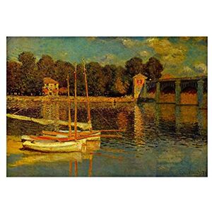 Wee Blue Coo Painting Monet Bridge Argenteuil Old Master Wall Art Print Wee Blue Coo Painting Monet Bridge Argenteuil Old Master Wall Art Print