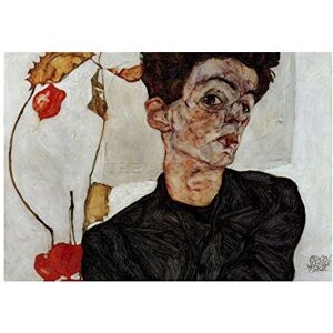 Wee Blue Coo Egon Schiele Self Portrait Old Master Painting Picture Wall Art Print Wee Blue Coo Egon Schiele Self Portrait Old Master Painting Picture Wall Art Print