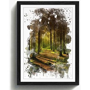 Arty Pie Framed Print Black A2 (24.5x18 Inch) Sunlight Forest Woodland Landscape (1) V3, Wood, Multi-Colour, 60 x 42 x 2 cm Arty Pie Framed Print Black A2 (24.5x18 Inch) Sunlight Forest Woodland Landscape (1) V3, Wood, Multi-Colour, 60 x 42 x 2 cm