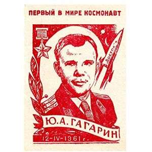 Wee Blue Coo Postage Stamp Russian 1961 Space Race Gagarin Wall Art Print Wee Blue Coo Postage Stamp Russian 1961 Space Race Gagarin Wall Art Print