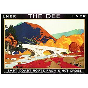 Wee Blue Coo Travel Ad Train Rail River Dee Aberdeen Scotland Highlands Wall Art Print Wee Blue Coo Travel Ad Train Rail River Dee Aberdeen Scotland Highlands Wall Art Print