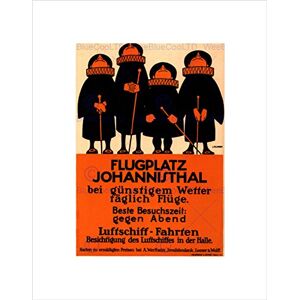 Wee Blue Coo Airshow Airship Aeroplane Flying Germany Zeppelin Ad Wall Art Print Wee Blue Coo Airshow Airship Aeroplane Flying Germany Zeppelin Ad Wall Art Print