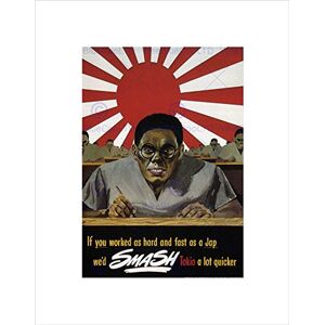 Wee Blue Coo WAR SECOND WORLD STEREOTYPE JAPANESE VINTAGE BLACK FRAMED ART PRINT B12X202 Wee Blue Coo WAR SECOND WORLD STEREOTYPE JAPANESE VINTAGE BLACK FRAMED ART PRINT B12X202