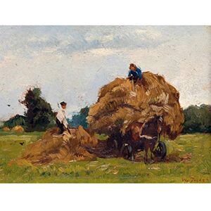Artery8 Willem De Zwart Hay Wagon Rural Farm Painting Extra Large XL Wall Art Poster Print Artery8 Willem De Zwart Hay Wagon Rural Farm Painting Extra Large XL Wall Art Poster Print