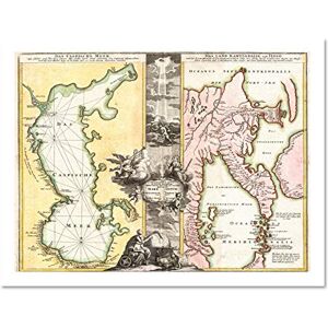 Wee Blue Coo Map Antique Homann Caspian Sea Kamchatka Art Large Framed Art Print Poster Wall Decor 18x24 inch Wee Blue Coo Map Antique Homann Caspian Sea Kamchatka Art Large Framed Art Print Poster Wall Decor 18x24 inch