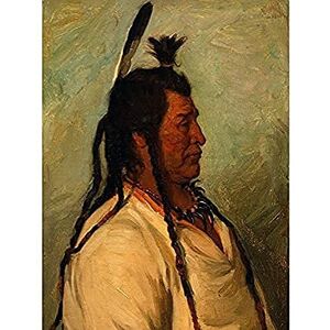 Fine Art Prints Sharp Big Brave Blackfeet Indianer-Malerei, ungerahmt, Wandkunstdruck, Poster, Heimdekoration, Premium Fine Art Prints Sharp Big Brave Blackfeet Indianer-Malerei, ungerahmt, Wandkunstdruck, Poster, Heimdekoration, Premium