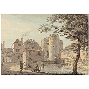 Wee Blue Coo Painting Urban Landscape Sandby West Gate Canterbury Wall Art Print Wee Blue Coo Painting Urban Landscape Sandby West Gate Canterbury Wall Art Print