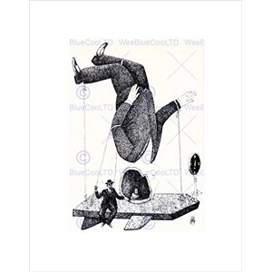 Wee Blue Coo Drawing Surreal Fantasy Pythonesque Bizarre Weird Cool Wall Art Print Wee Blue Coo Drawing Surreal Fantasy Pythonesque Bizarre Weird Cool Wall Art Print