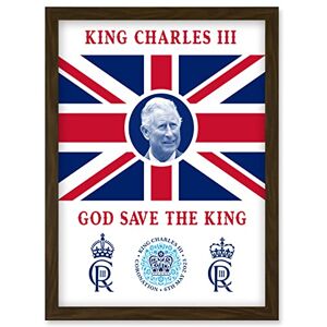 Artery8 - King Charles III Coronation - Union Jack Crest - Framed Artwork Artery8 - King Charles III Coronation - Union Jack Crest - Framed Artwork