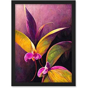Doppelganger33 LTD Pink Orchid Vibrant Mauve Flowers Painting Artwork Framed A3 Wall Art Print Doppelganger33 LTD Pink Orchid Vibrant Mauve Flowers Painting Artwork Framed A3 Wall Art Print