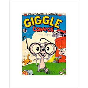 Wee Blue Coo Super Hero Cover ACG Book Giggle 094 Vintage Retro Comic Wall Art Print Wee Blue Coo Super Hero Cover ACG Book Giggle 094 Vintage Retro Comic Wall Art Print