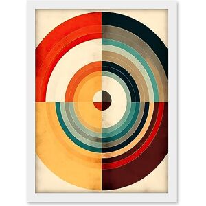 Artery8 Concentric Circles Bauhaus Style Minimal Colourful Vintage Artwork Framed A3 Wall Art Print Artery8 Concentric Circles Bauhaus Style Minimal Colourful Vintage Artwork Framed A3 Wall Art Print