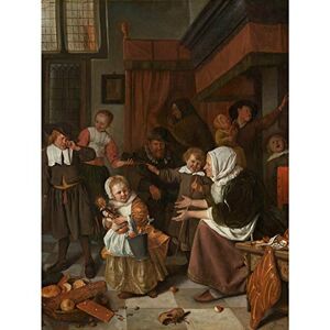 Artery8 Steen The Feast Of St Nicholas Children Painting Large Wall Art Poster Print Thick Paper 18X24 Inch Artery8 Steen The Feast Of St Nicholas Children Painting Large Wall Art Poster Print Thick Paper 18X24 Inch