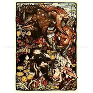 Wee Blue Coo Painting Book Aesop Fables Detmold Goats Wild Goatherd Wall Art Print Wee Blue Coo Painting Book Aesop Fables Detmold Goats Wild Goatherd Wall Art Print