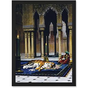 Artery8 Gerome Grief Of The Pasha Mourning Tiger Painting Artwork Framed Wall Art Print A4 Artery8 Gerome Grief Of The Pasha Mourning Tiger Painting Artwork Framed Wall Art Print A4