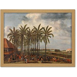 Artery8 Andries Beeckman The Castle Of Batavia Painting Artwork Framed Wall Art Print 18X24 Inch Artery8 Andries Beeckman The Castle Of Batavia Painting Artwork Framed Wall Art Print 18X24 Inch