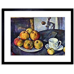 Wee Blue Coo PAINTING CEZANNE STILL LIFE BOTTL APPLE CART FRAMED PICTURE ART PRINT F97X8256 Wee Blue Coo PAINTING CEZANNE STILL LIFE BOTTL APPLE CART FRAMED PICTURE ART PRINT F97X8256