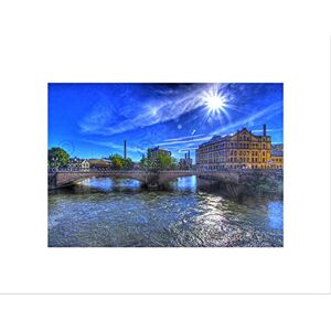 Wee Blue Coo Norrkoping Sweden Whitewhater Town Bridge River Wall Art Print Wee Blue Coo Norrkoping Sweden Whitewhater Town Bridge River Wall Art Print