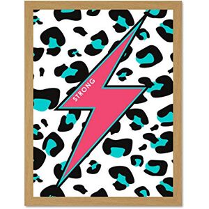 Wee Blue Coo Pink Teal Leopard Reverse Strong Large Framed Art Print Wall Poster 18x24 inch Wee Blue Coo Pink Teal Leopard Reverse Strong Large Framed Art Print Wall Poster 18x24 inch