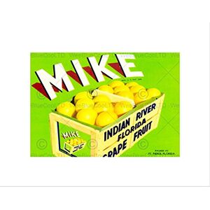 Wee Blue Coo VINTAGE ADVERT FOOD MIKE GRAPE FRUIT NEW BLACK FRAMED ART PRINT B12X11522 Wee Blue Coo VINTAGE ADVERT FOOD MIKE GRAPE FRUIT NEW BLACK FRAMED ART PRINT B12X11522