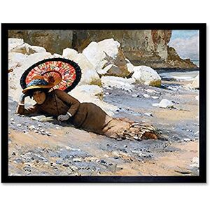 Fine Art Prints Pearce Reading Shore Woman Sonnenschirm Strand Gemälde ungerahmt Wandkunst Poster Home Decor Premium Fine Art Prints Pearce Reading Shore Woman Sonnenschirm Strand Gemälde ungerahmt Wandkunst Poster Home Decor Premium