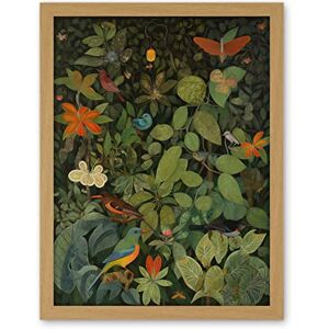 Artery8 Audubon Style Birds and Insects in Jungle Artwork Framed Wall Art Print 18X24 Inch Artery8 Audubon Style Birds and Insects in Jungle Artwork Framed Wall Art Print 18X24 Inch