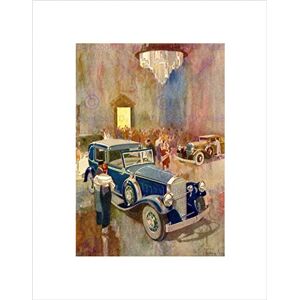 Wee Blue Coo PAINTING TRANSPORT CAR AUTOMOBILE CLASSIC PIERCE ARROW FRAMED PRINT B12X7520 Wee Blue Coo PAINTING TRANSPORT CAR AUTOMOBILE CLASSIC PIERCE ARROW FRAMED PRINT B12X7520