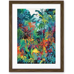 Artery8 Rainforest Landscape Vibrant Multicoloured Nature Artwork Framed Wall Art Print 18X24 Inch Artery8 Rainforest Landscape Vibrant Multicoloured Nature Artwork Framed Wall Art Print 18X24 Inch