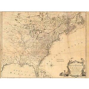 Wee Blue Coo Map Antique Eastern Seaboard 1763 North America Atlantic Ocean Art Print Poster Wall Decor 12X16 Inch Wee Blue Coo Map Antique Eastern Seaboard 1763 North America Atlantic Ocean Art Print Poster Wall Decor 12X16 Inch