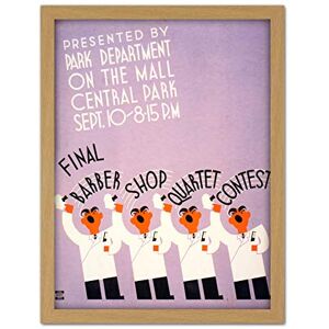 Wee Blue Coo Barber Shop Quartet Central Park New York Artwork Framed Wall Art Print 18X24 Inch Wee Blue Coo Barber Shop Quartet Central Park New York Artwork Framed Wall Art Print 18X24 Inch