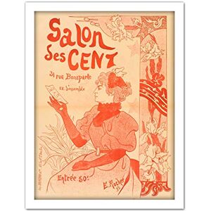 Artery8 Rocher Salon Des Cent 8th Exhibition Advert Artwork Framed Wall Art Print 18X24 Inch Artery8 Rocher Salon Des Cent 8th Exhibition Advert Artwork Framed Wall Art Print 18X24 Inch