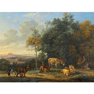 Artery8 Du Jardin Landscape Two Donkeys Goats Pigs Painting Unframed Wall Art Print Poster Home Decor Premium Artery8 Du Jardin Landscape Two Donkeys Goats Pigs Painting Unframed Wall Art Print Poster Home Decor Premium