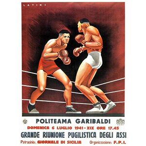 Wee Blue Coo Sport Exhibition Boxing Sicily Italy Vintage Art Print Poster Wall Decor 12X16 Inch Wee Blue Coo Sport Exhibition Boxing Sicily Italy Vintage Art Print Poster Wall Decor 12X16 Inch