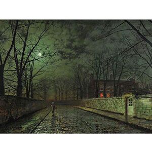Wee Blue Coo John Atkinson Grimshaw Moonlit Street Old Master Painting Art Print Poster Wall Decor 12X16 Inch Wee Blue Coo John Atkinson Grimshaw Moonlit Street Old Master Painting Art Print Poster Wall Decor 12X16 Inch