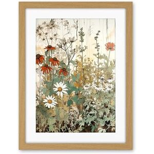 Artery8 Wildflowers Vintage Watercolour Painting Red White Daisy Flowers Spring Field Artwork Framed Wall Art Print 18X24 Inch Artery8 Wildflowers Vintage Watercolour Painting Red White Daisy Flowers Spring Field Artwork Framed Wall Art Print 18X24 Inch