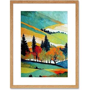 Wee Blue Coo Colourful Autumn Landscape Scotland Hillside Forest Oil Painting Artwork Framed Wall Art Print 12X16 Inch Wee Blue Coo Colourful Autumn Landscape Scotland Hillside Forest Oil Painting Artwork Framed Wall Art Print 12X16 Inch