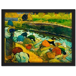 Fine Art Prints Paul Gauguin Washerwomen Large Framed Art Print Poster Wall Decor 18x24 Fine Art Prints Paul Gauguin Washerwomen Large Framed Art Print Poster Wall Decor 18x24