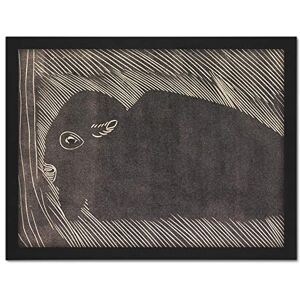 Artery8 Samuel Jessurun De Mesquita Reclining Bison Artwork Framed Wall Art Print 18X24 Inch Artery8 Samuel Jessurun De Mesquita Reclining Bison Artwork Framed Wall Art Print 18X24 Inch