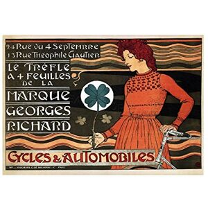 Wee Blue Coo Ad Bicycle Car Georges Richard Paris France Vintage Wall Art Print Wee Blue Coo Ad Bicycle Car Georges Richard Paris France Vintage Wall Art Print