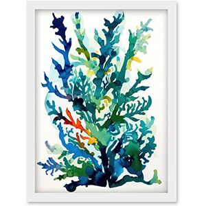 Artery8 - Seaweed Plant Abstract Folk Art Artwork - Framed Wall Art Artery8 - Seaweed Plant Abstract Folk Art Artwork - Framed Wall Art