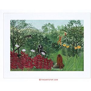 Wee Blue Coo Painting Rousseau French Tropical Forest Monkeys Framed Wall Art Print Wee Blue Coo Painting Rousseau French Tropical Forest Monkeys Framed Wall Art Print